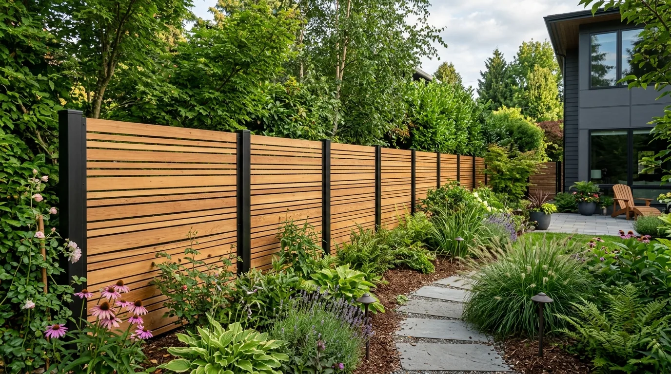 8 Horizontal Wood Fence Ideas for a Modern Finish